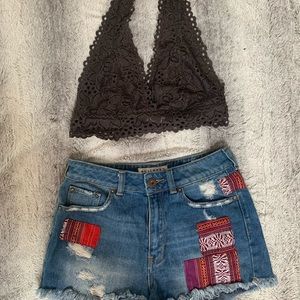 grey halter bralette